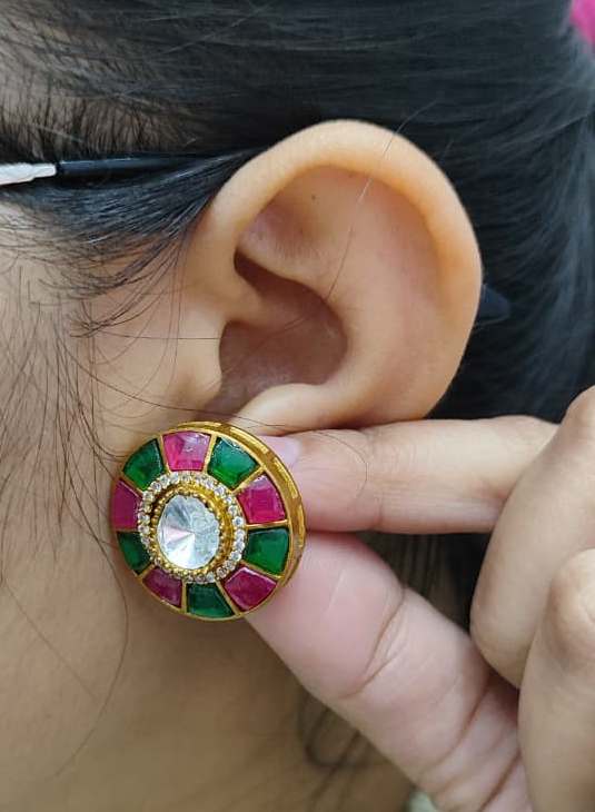Round With Kundan Studs for woman