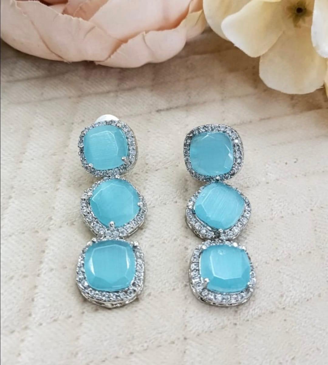 Doublet And Clear CZ Earring for woman