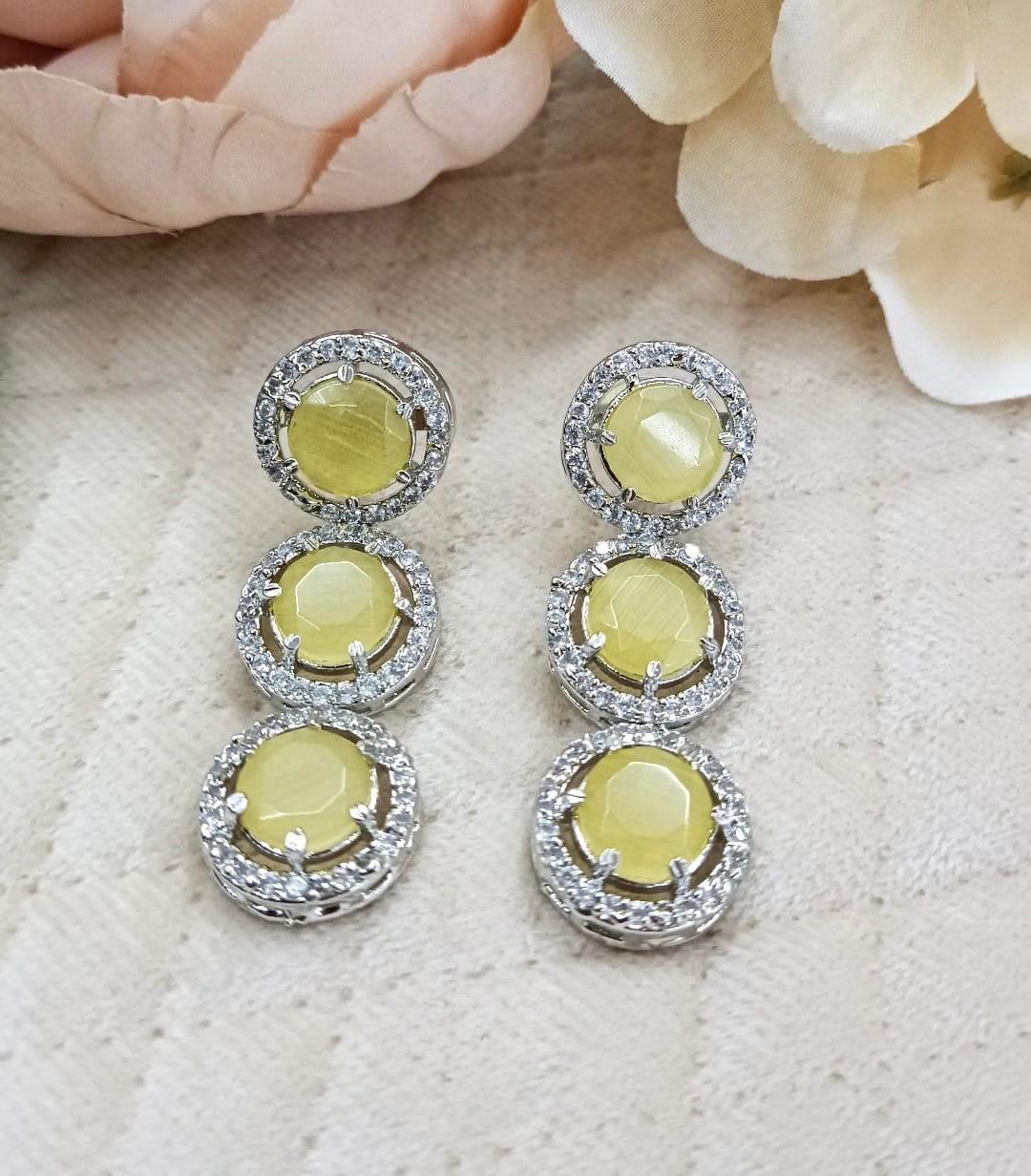 Doublet And Clear CZ Earring for woman