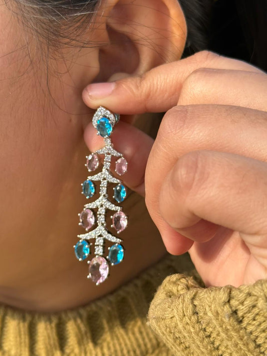 Zircon Drop Doublets Stone Earring for woman