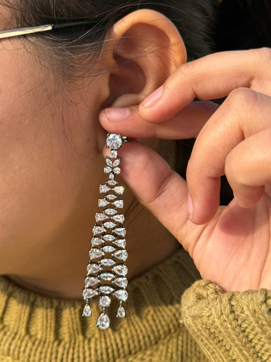 Long CZ Earring for woman