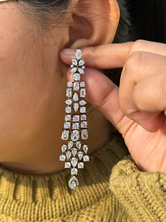 Long CZ Earring for woman