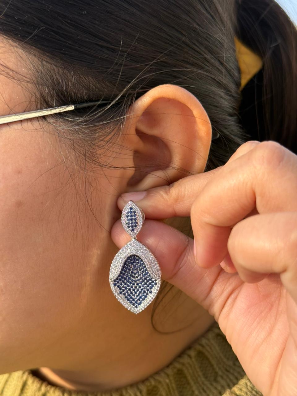 Little With Invisible Setting Earring for woman