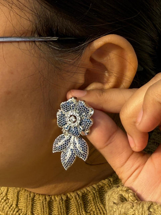 Roses With Petals Invisible Setting Earring for woman