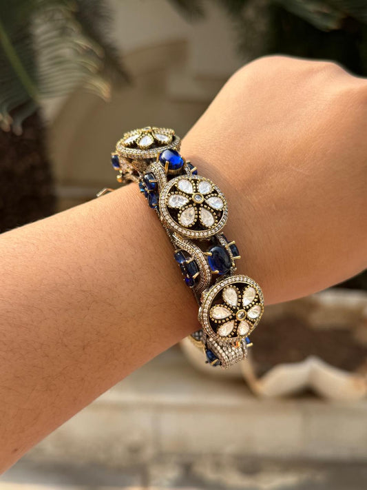 Kundan With Kemp Stone Bracelet  for woman