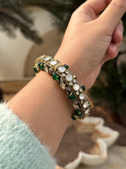 Victorian Polish With Stone Kada for woman