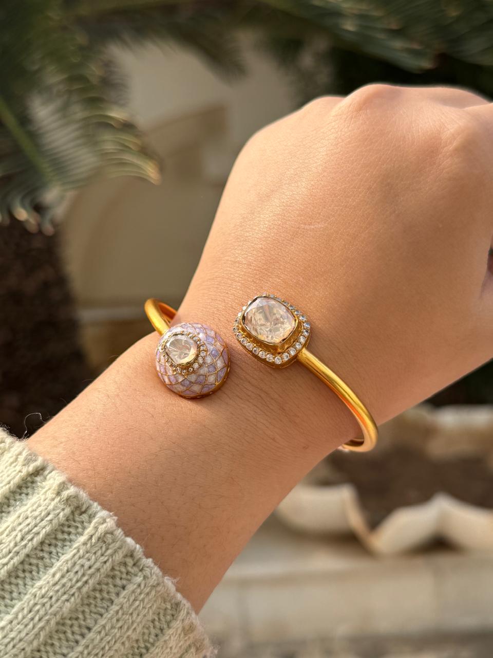 Italian Meenkari With Polki Bracelet for woman