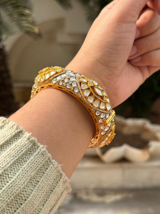 MOP With Mossanite Kundan Kada for woman