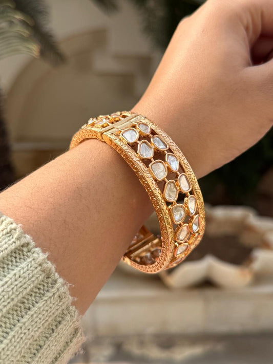 Polki Mossanite Kundan Kada for woman