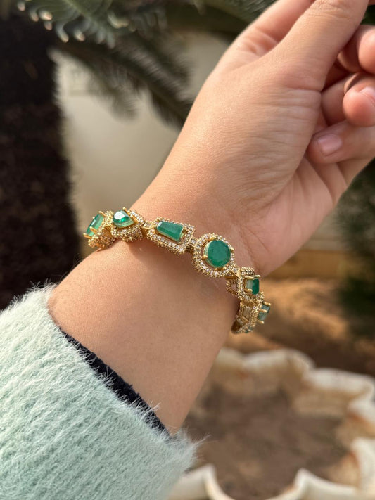 Doublet With cz And Kundan Kada for woman