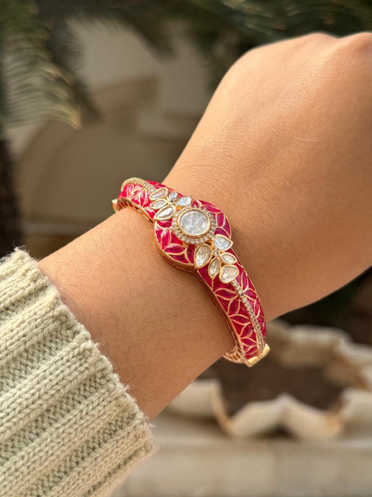 Appoxy With Mossanite Kundan Bracelet for woman