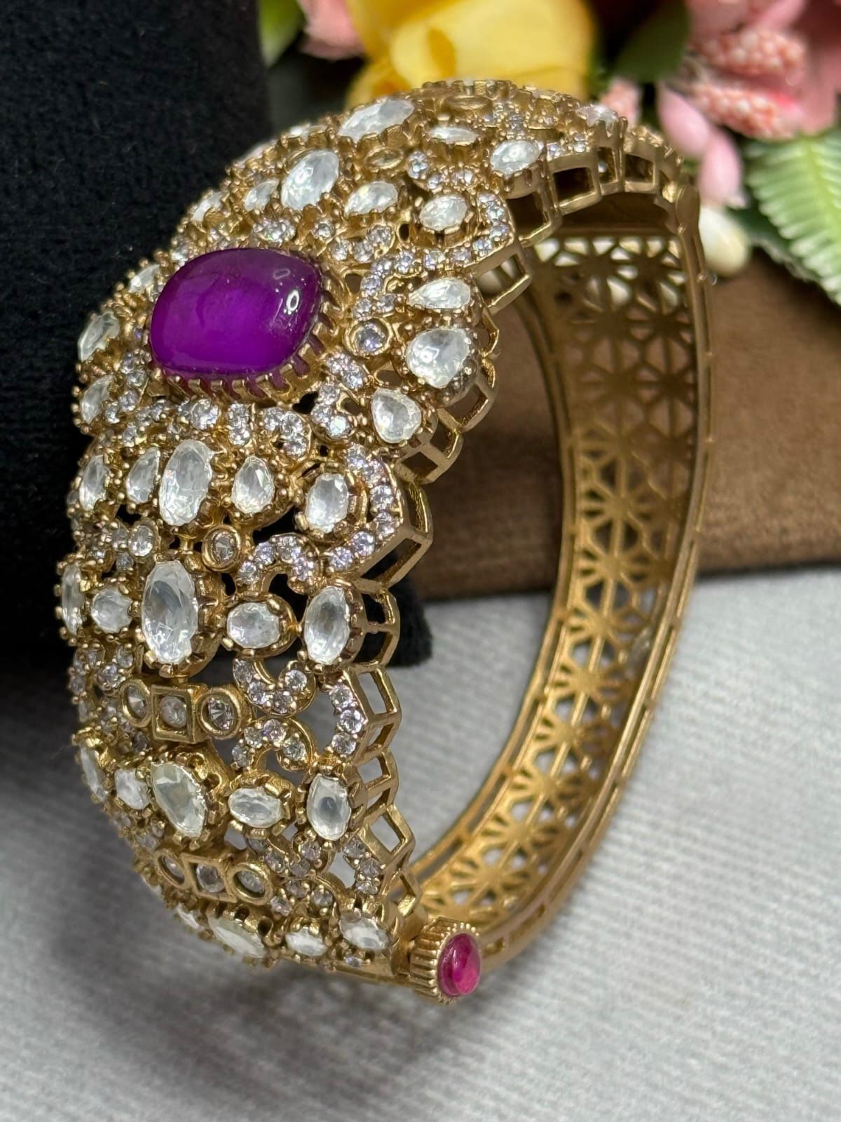 Centre Doublet With Mossanite Bracelt for woman