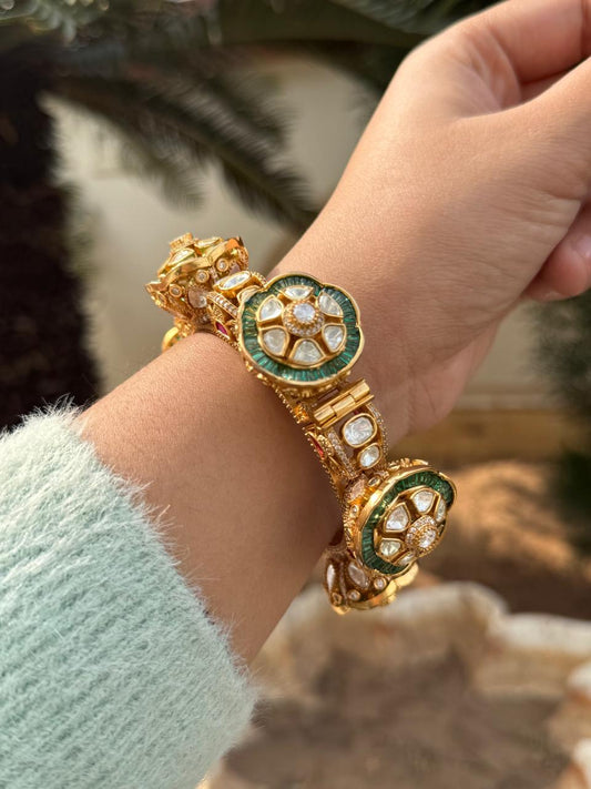 Bugget Setting With Mossanite Kada for woman