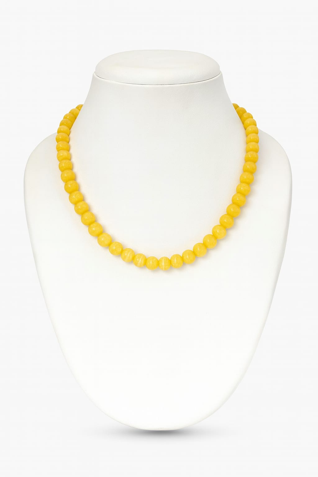 YELLOW SINGLE LAYER MONALISA BEADS MALA FOR WOMEN