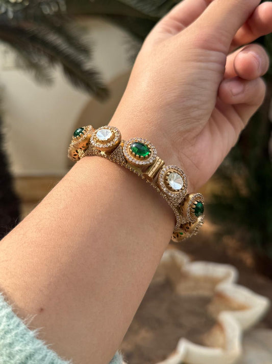 Mossanites With CZ Kada for woman