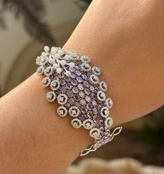 Broad cz With Bugget Setting Bracelet for woman