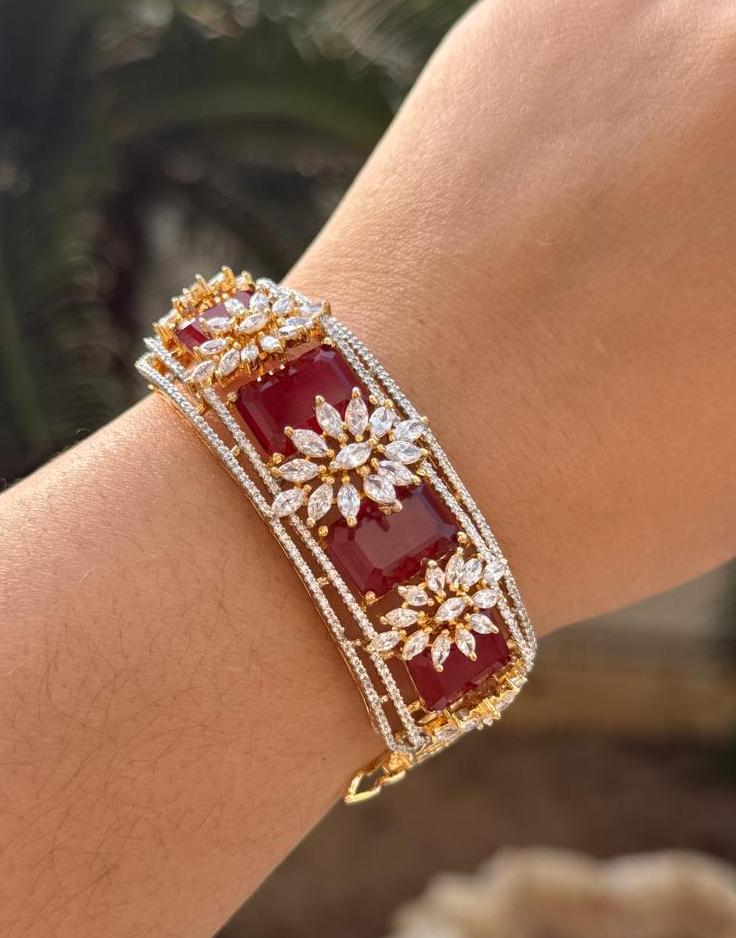 Gold Finish CZ Bracelet for woman