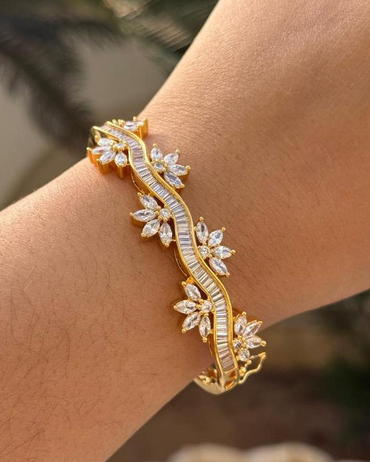 Half Flower Zircon Braclelt for woman
