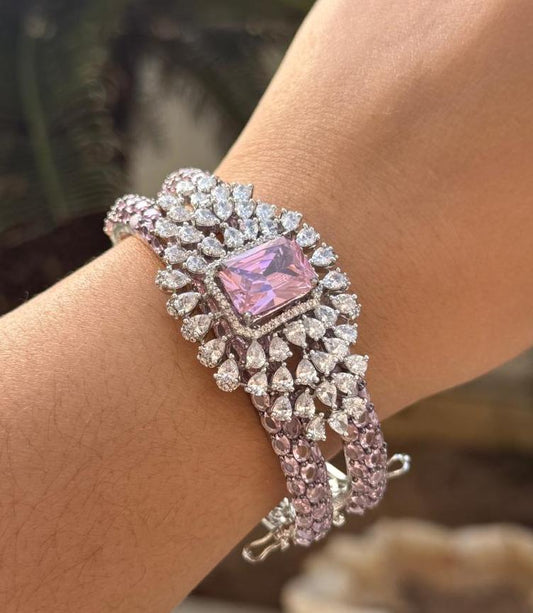 Channel Setting With CZ Bracelet for woman