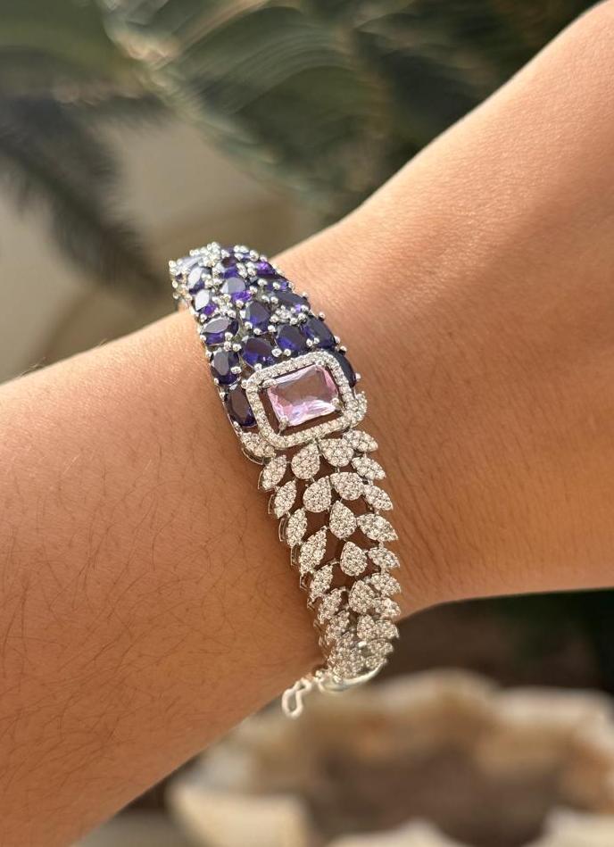 Half cz And Buggets Trendy Bracelet for woman