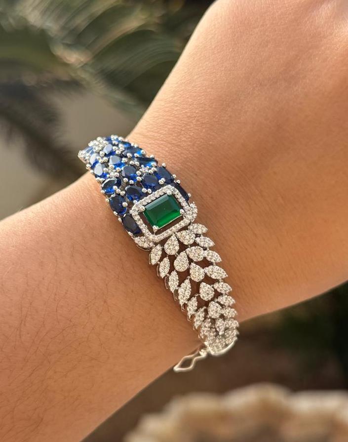 Half cz And Buggets Trendy Bracelet for woman