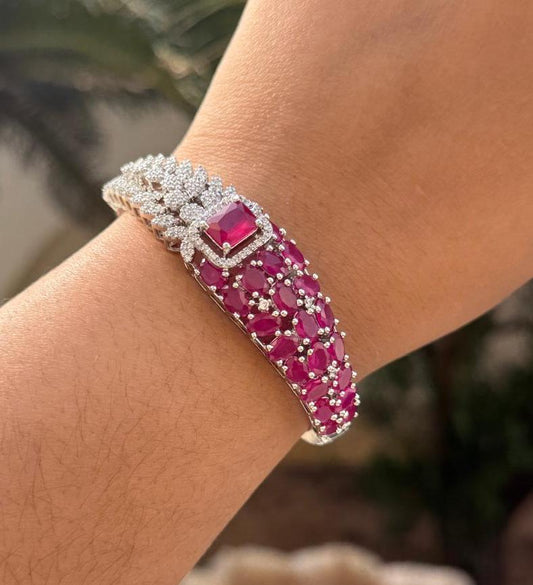 Half cz And Buggets Trendy Bracelet for woman