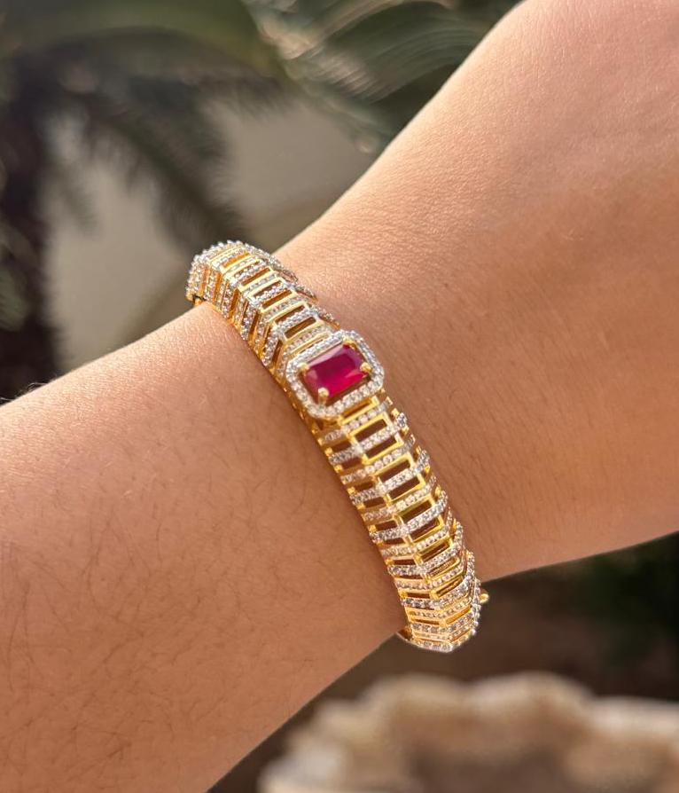 Women Brass With CZ Bracelet