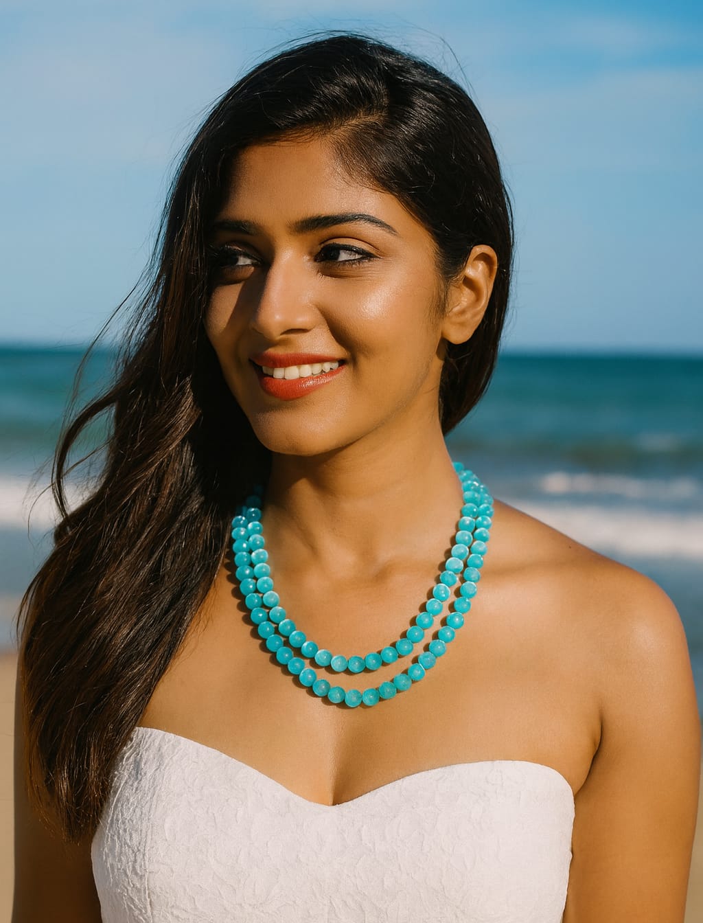 DOUBLE ROW MONALISA BEADS MALA FOR WOMEN