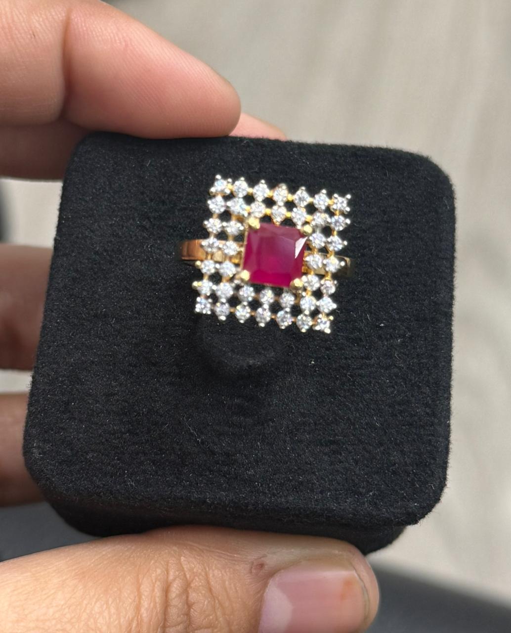 Square CZ Ring for woman