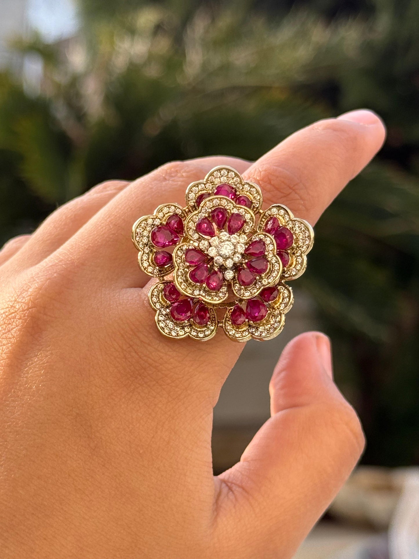 Mehandi Polish Invisible Setting Ring for woman