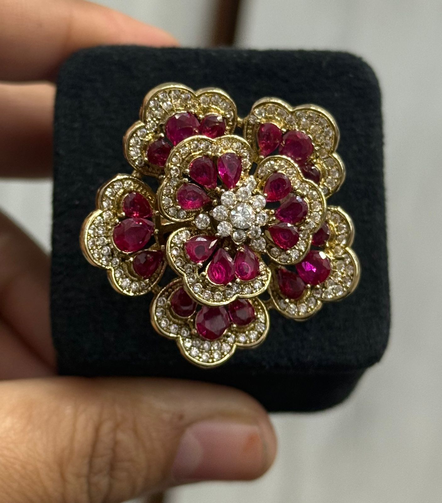 Mehandi Polish Invisible Setting Ring for woman