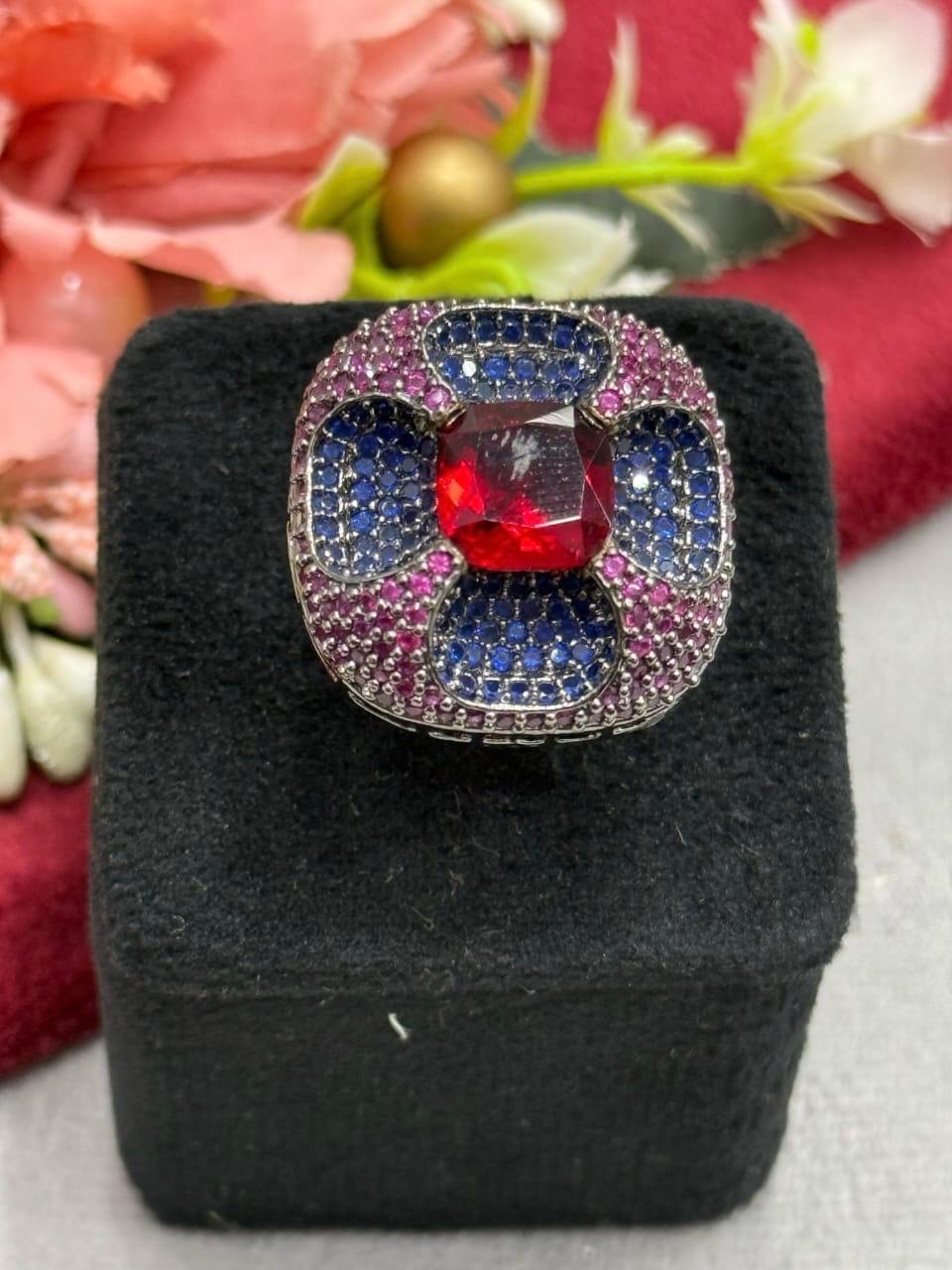 Oversized With cz Ring for woman