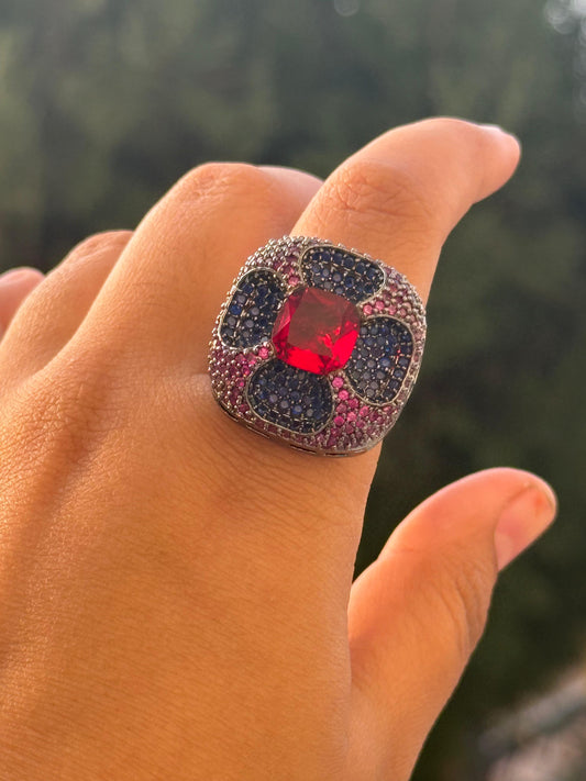 Oversized With cz Ring for woman