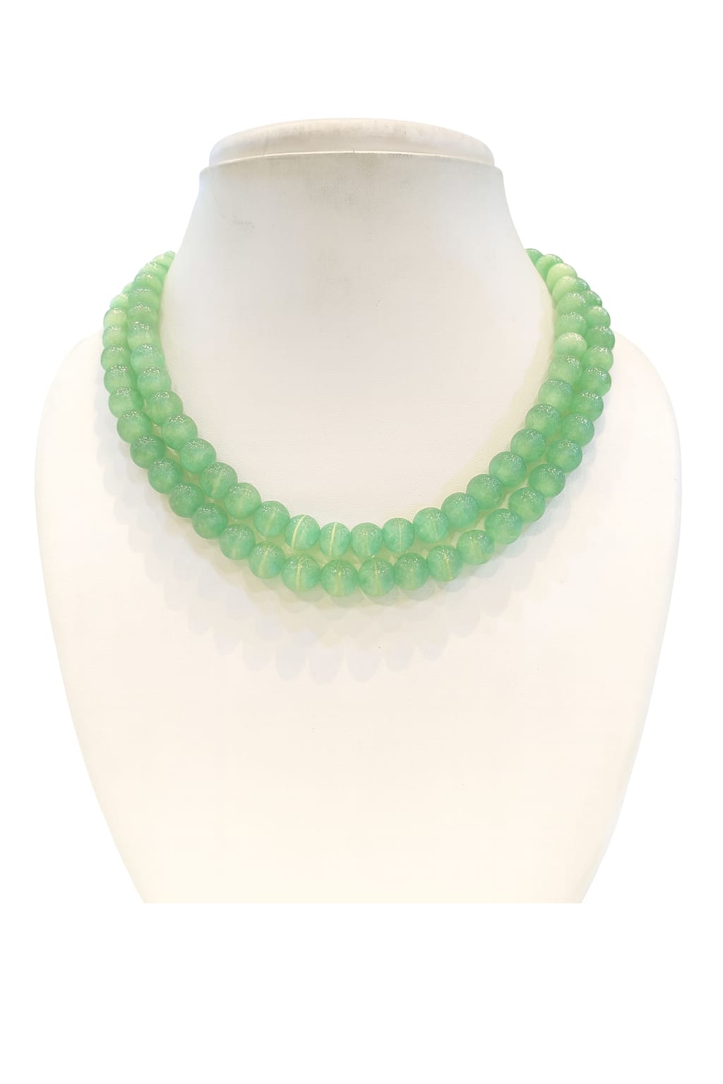 MINT COLOUR TWO LAYER MONALISA BEADS MALA