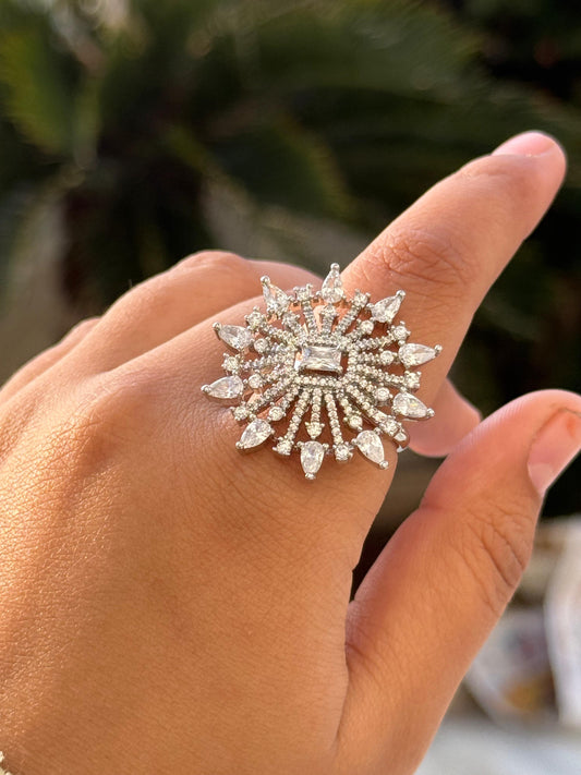 Oversized With cz Ring for woman