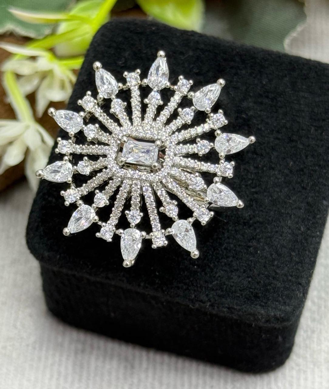 Oversized With cz Ring for woman