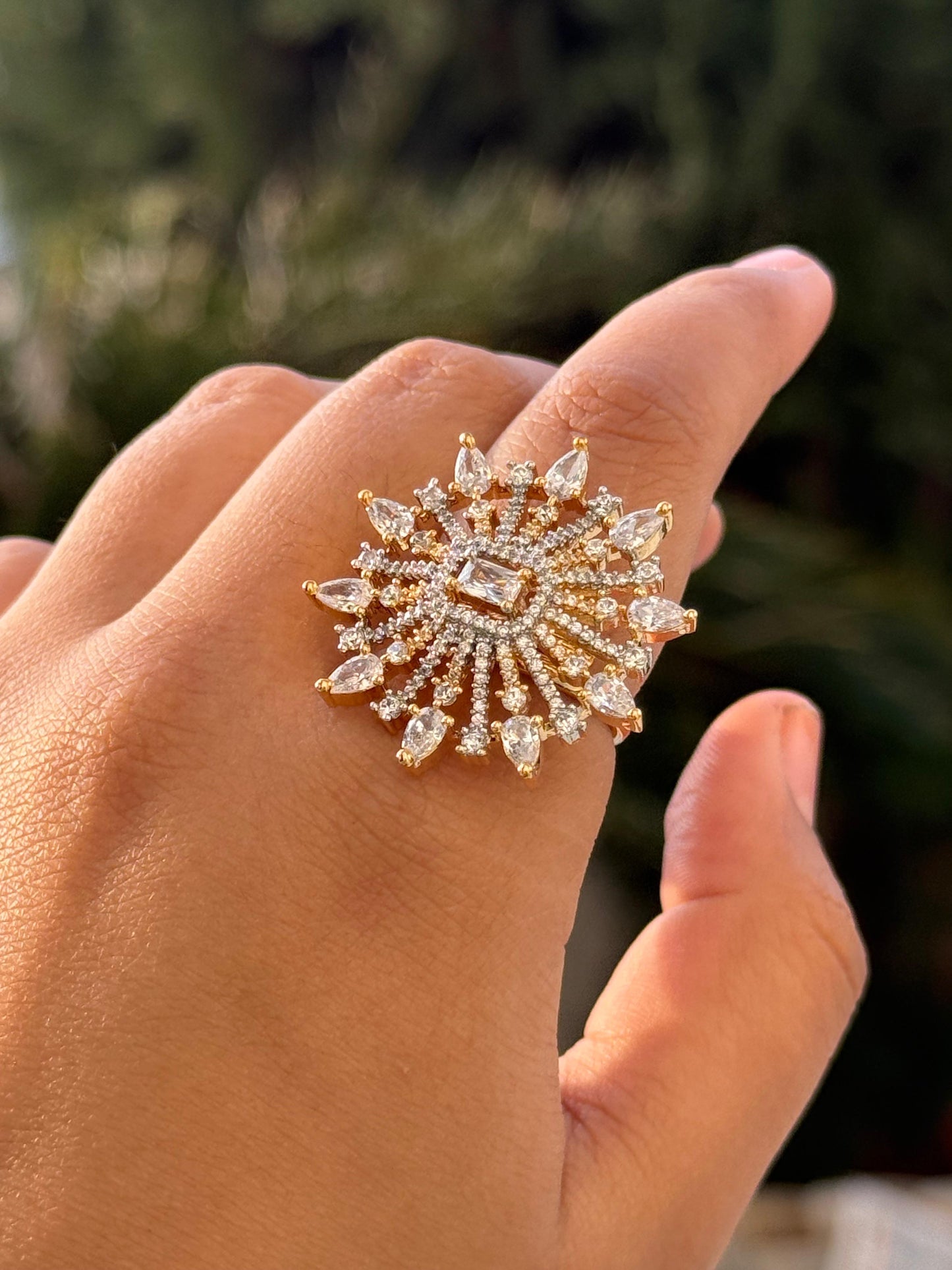 Oversized With cz Ring foe woman