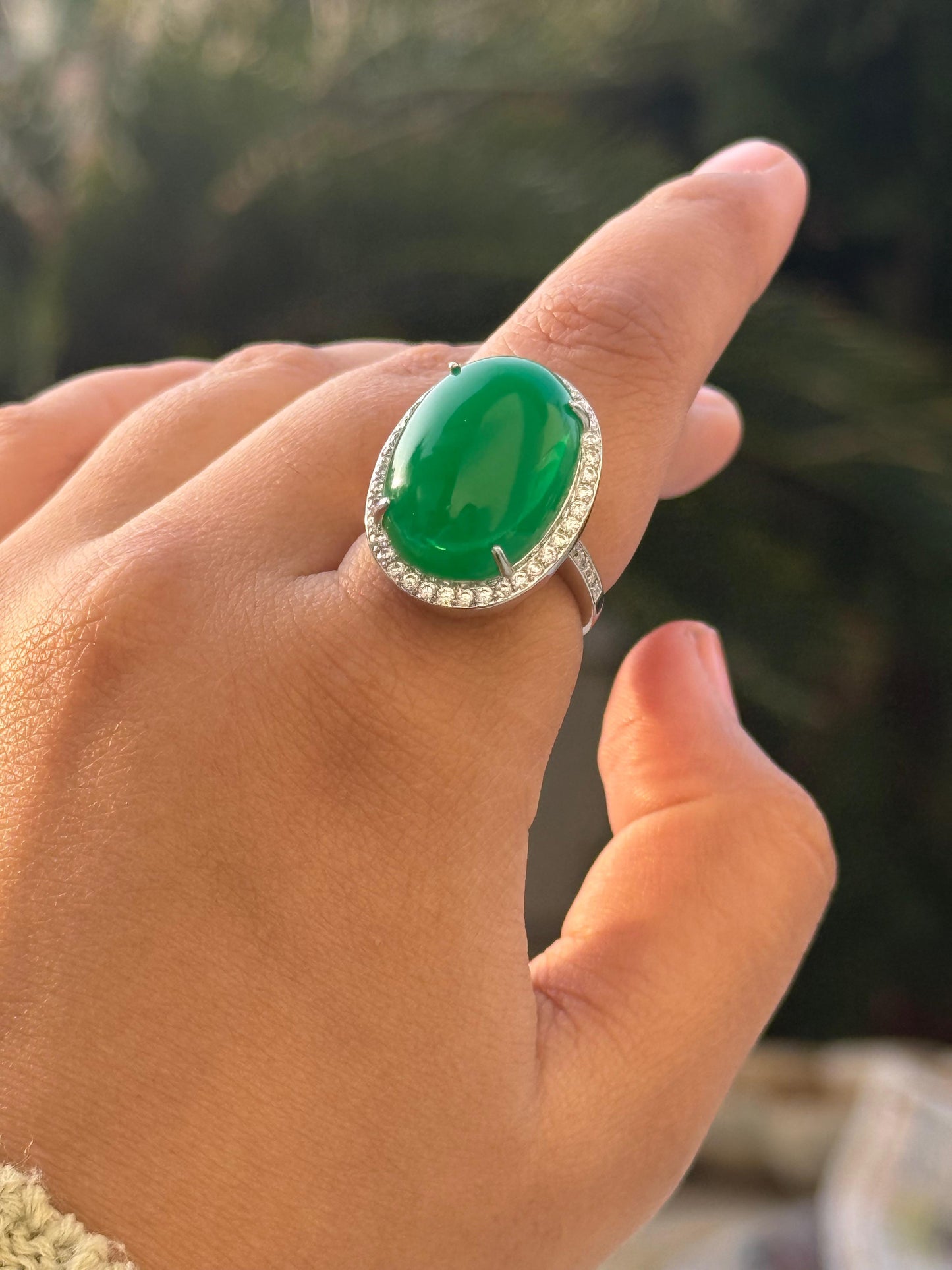 Labrodyte Doublet CZ Finger Ring for woman