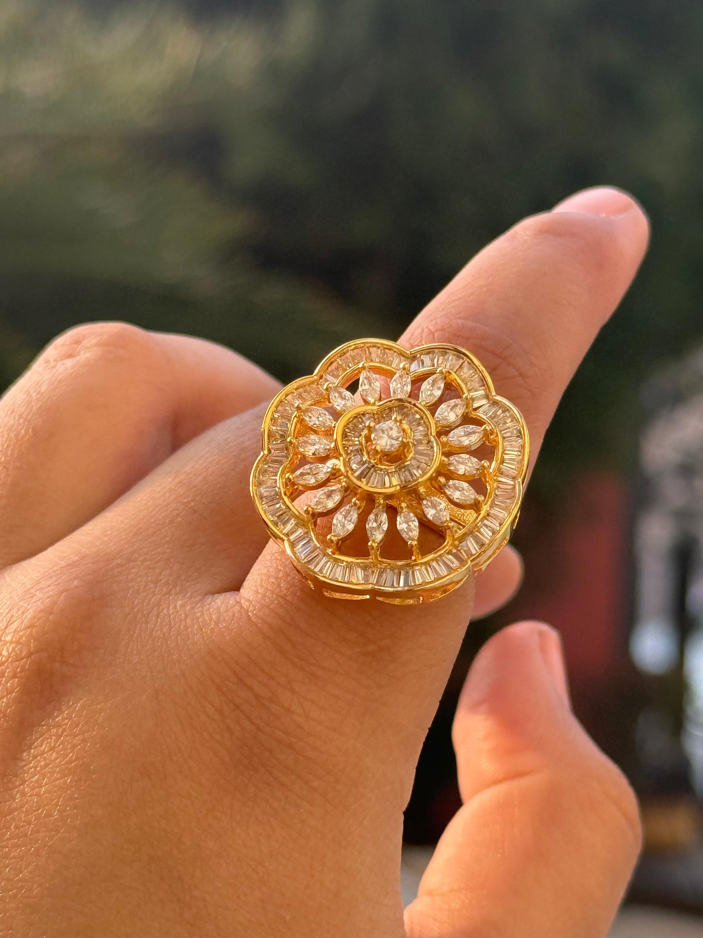 Cocktail CZ Ring for woman
