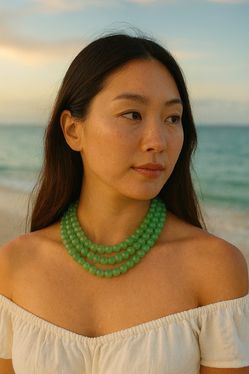 THREE LAYER MONALISA BEADS MALA FOR WOMEN