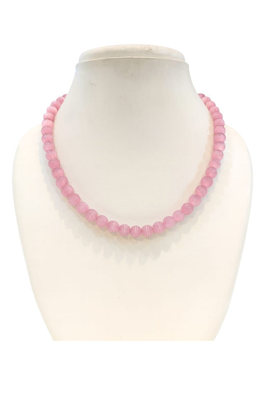 PINK COLOUR MONALISA BEADS MALA FOR WOMEN