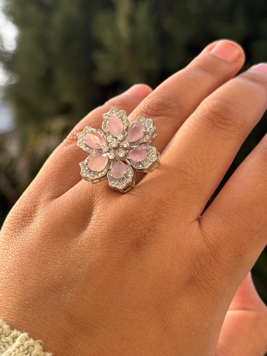 Twinkling Chunky Zircon Ring for woman