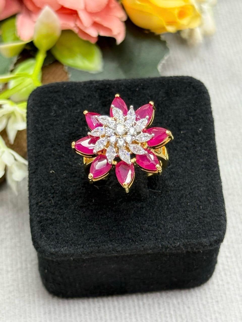 Ruby Cubic Zirconia Ring for woman