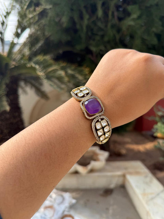 Mossanite with Doublet Stone Bracelet for woman