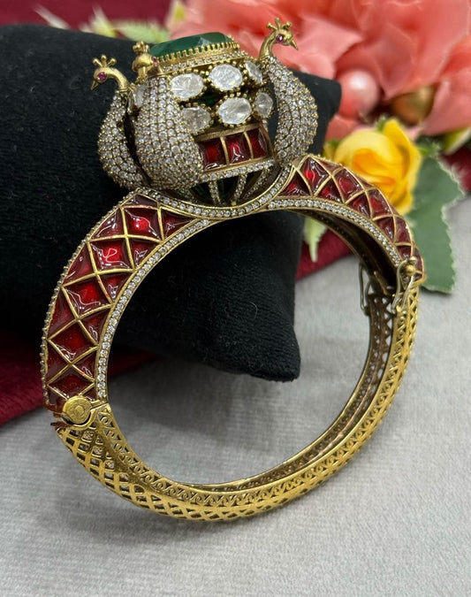 Peacock With Mossanite Bracelet in Multi for woman