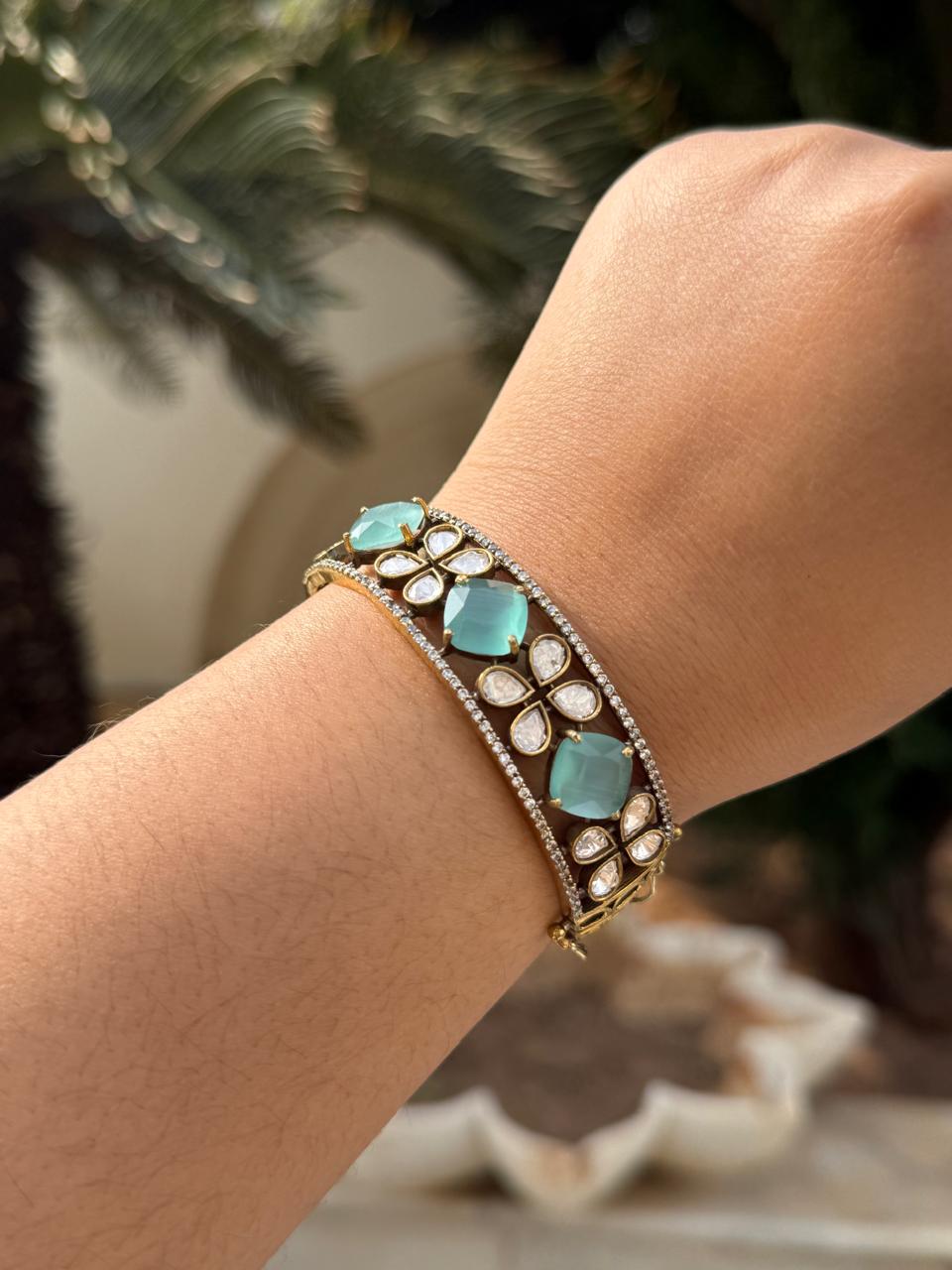 Doublet With Mehandi Polish Bracelet for woman