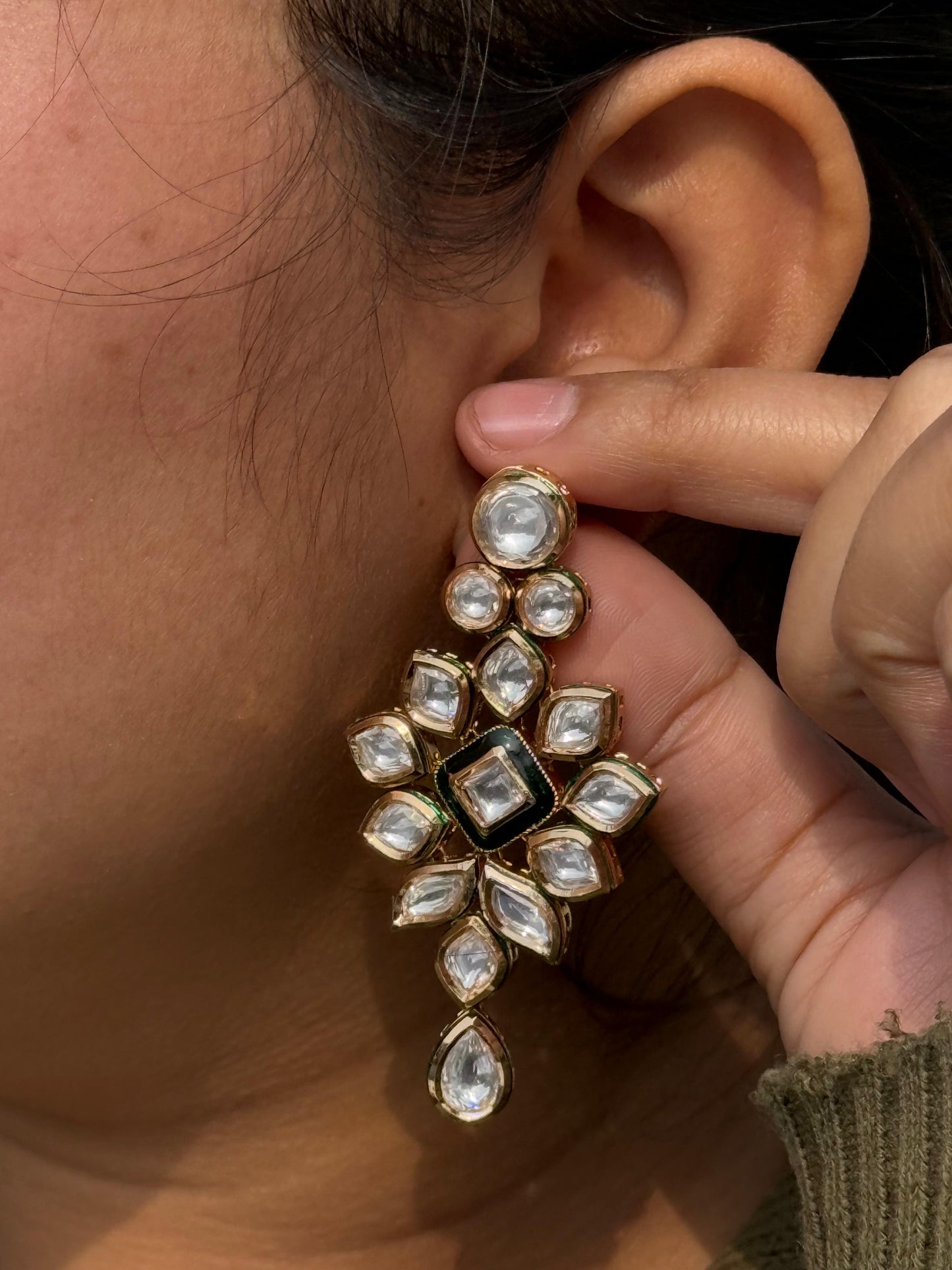 Bikaneri Kundan Earring for woman
