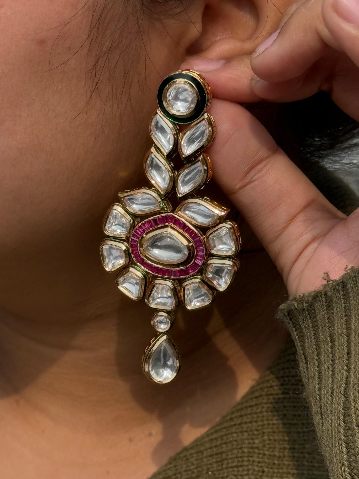 Bikaneri Kundan Earrings