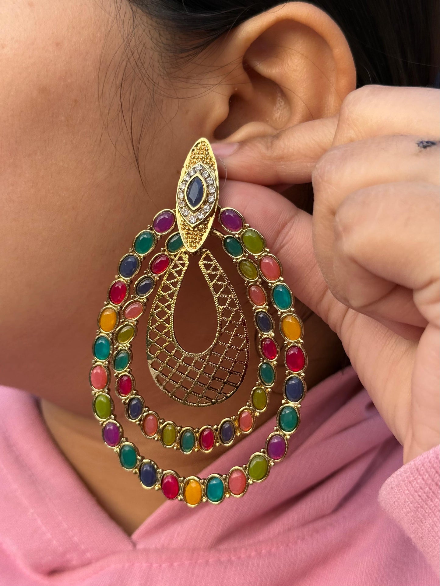 Paakhi multicolour dangle earring for women