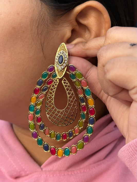Paakhi multicolour dangle earring for women